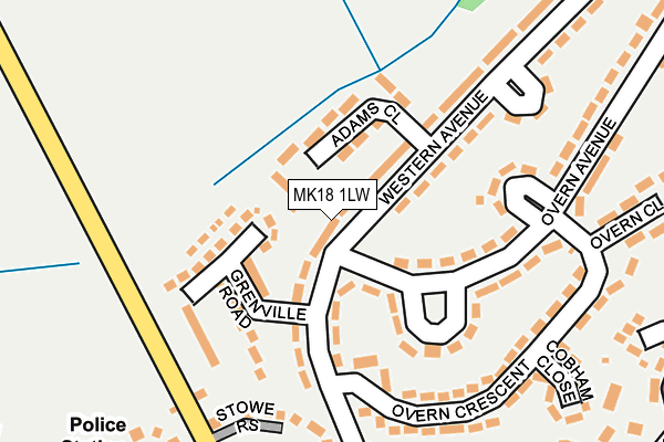 MK18 1LW map - OS OpenMap – Local (Ordnance Survey)