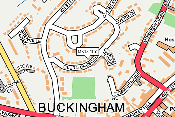 MK18 1LY map - OS OpenMap – Local (Ordnance Survey)