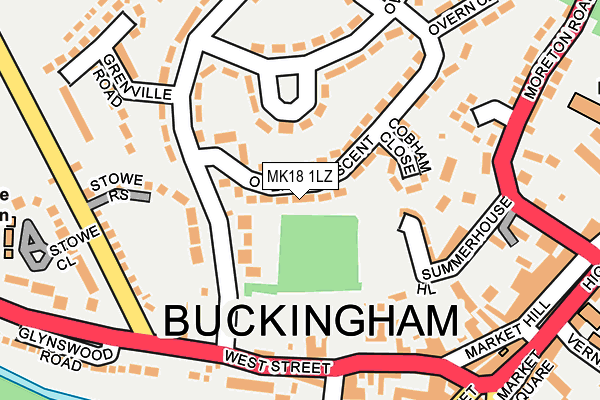 MK18 1LZ map - OS OpenMap – Local (Ordnance Survey)