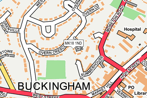 MK18 1ND map - OS OpenMap – Local (Ordnance Survey)