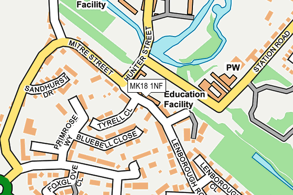 MK18 1NF map - OS OpenMap – Local (Ordnance Survey)