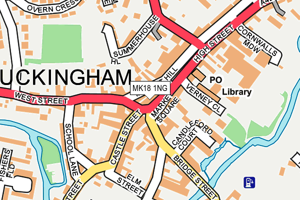 MK18 1NG map - OS OpenMap – Local (Ordnance Survey)