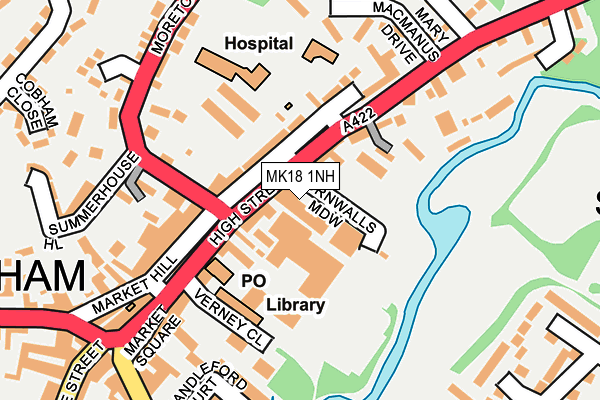 MK18 1NH map - OS OpenMap – Local (Ordnance Survey)