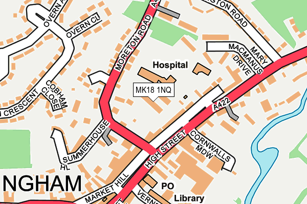 MK18 1NQ map - OS OpenMap – Local (Ordnance Survey)