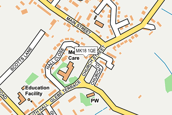 MK18 1QE map - OS OpenMap – Local (Ordnance Survey)