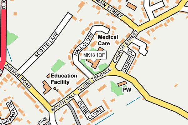 MK18 1QF map - OS OpenMap – Local (Ordnance Survey)