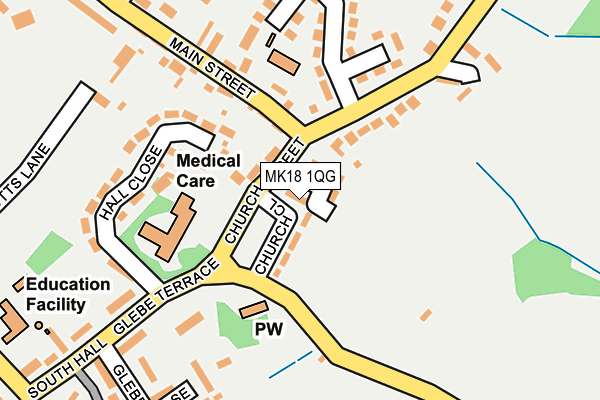 MK18 1QG map - OS OpenMap – Local (Ordnance Survey)
