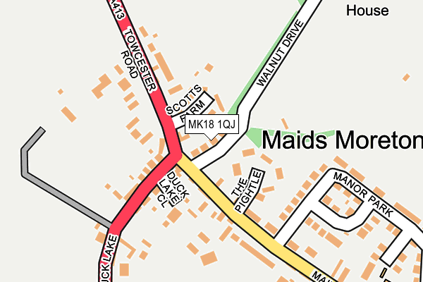 MK18 1QJ map - OS OpenMap – Local (Ordnance Survey)