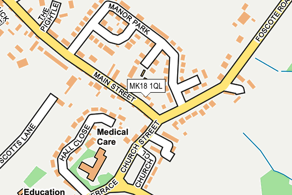 MK18 1QL map - OS OpenMap – Local (Ordnance Survey)