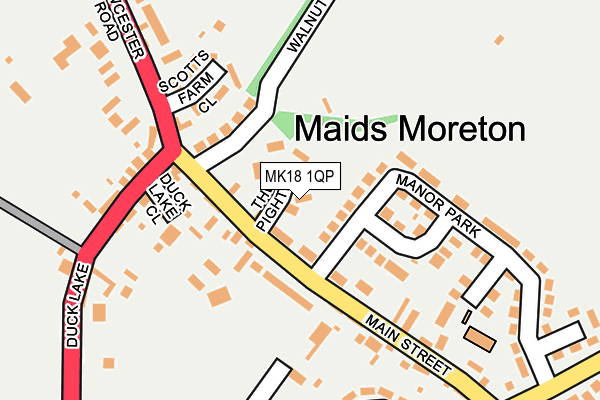 MK18 1QP map - OS OpenMap – Local (Ordnance Survey)