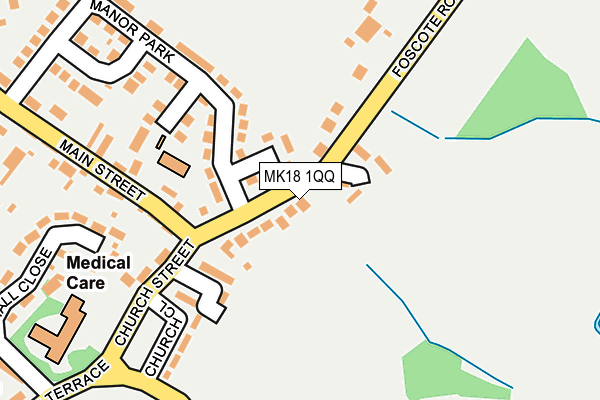 MK18 1QQ map - OS OpenMap – Local (Ordnance Survey)
