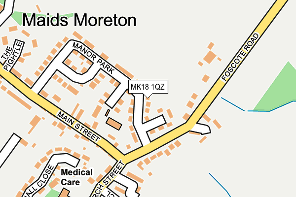 MK18 1QZ map - OS OpenMap – Local (Ordnance Survey)