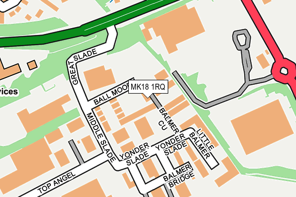 MK18 1RQ map - OS OpenMap – Local (Ordnance Survey)