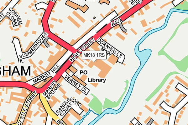 MK18 1RS map - OS OpenMap – Local (Ordnance Survey)