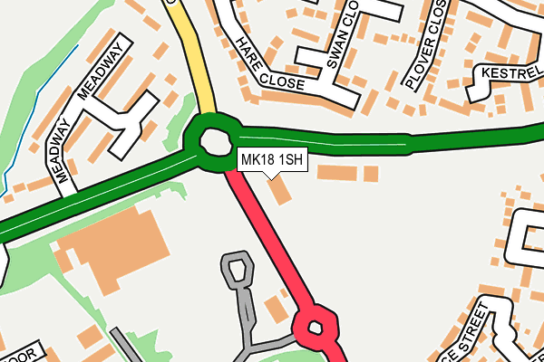 MK18 1SH map - OS OpenMap – Local (Ordnance Survey)