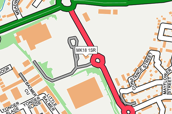 MK18 1SR map - OS OpenMap – Local (Ordnance Survey)