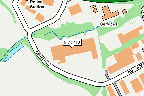 MK18 1TB map - OS OpenMap – Local (Ordnance Survey)