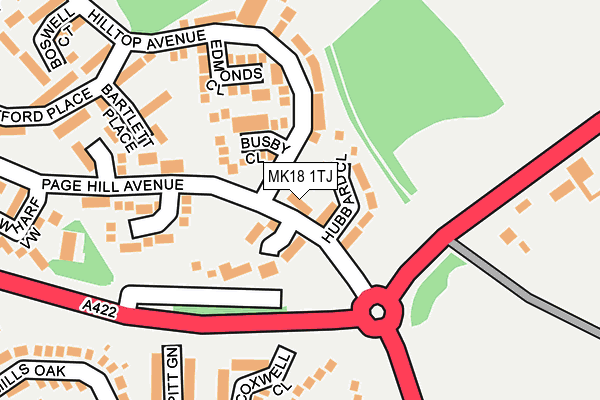 MK18 1TJ map - OS OpenMap – Local (Ordnance Survey)