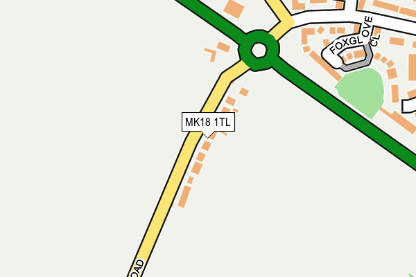 MK18 1TL map - OS OpenMap – Local (Ordnance Survey)