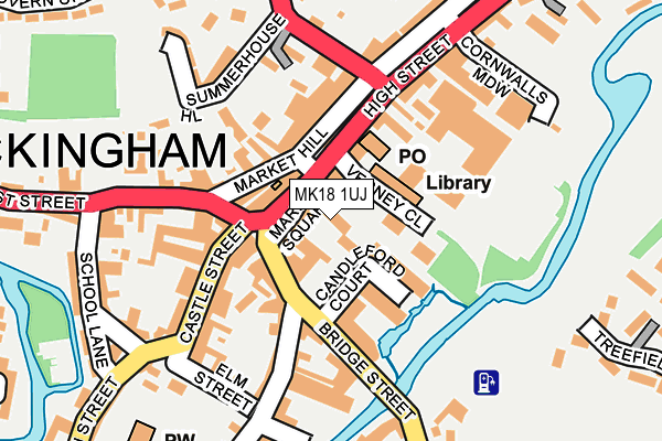 MK18 1UJ map - OS OpenMap – Local (Ordnance Survey)