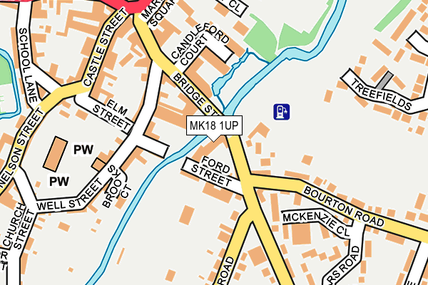 MK18 1UP map - OS OpenMap – Local (Ordnance Survey)