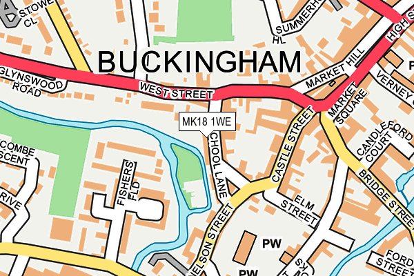 MK18 1WE map - OS OpenMap – Local (Ordnance Survey)