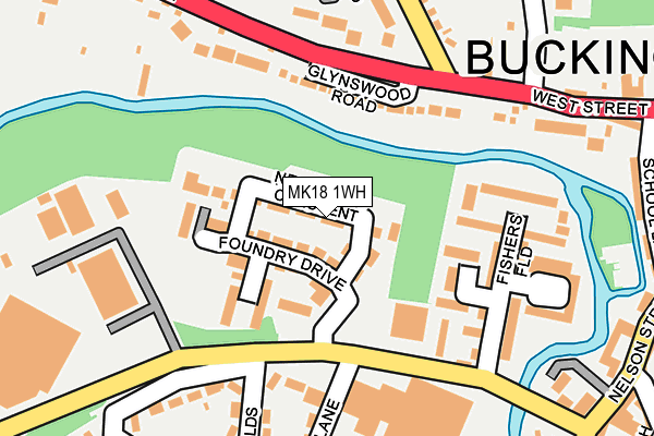 MK18 1WH map - OS OpenMap – Local (Ordnance Survey)