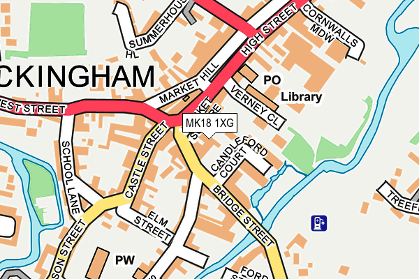 MK18 1XG map - OS OpenMap – Local (Ordnance Survey)