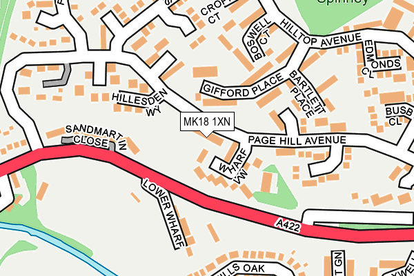 MK18 1XN map - OS OpenMap – Local (Ordnance Survey)