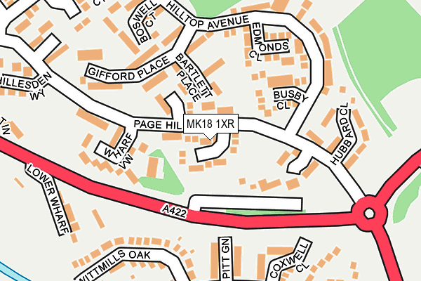 MK18 1XR map - OS OpenMap – Local (Ordnance Survey)