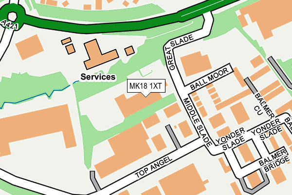 MK18 1XT map - OS OpenMap – Local (Ordnance Survey)