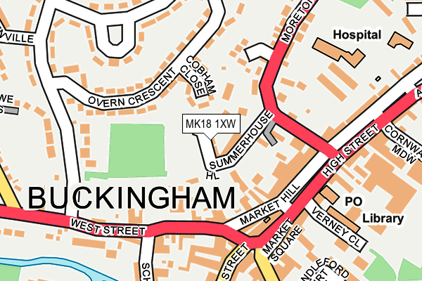 MK18 1XW map - OS OpenMap – Local (Ordnance Survey)