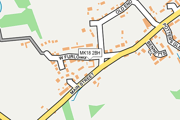 MK18 2BH map - OS OpenMap – Local (Ordnance Survey)