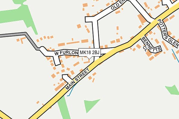 MK18 2BJ map - OS OpenMap – Local (Ordnance Survey)