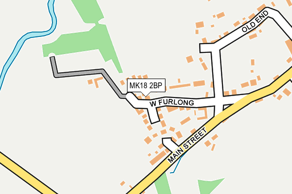 MK18 2BP map - OS OpenMap – Local (Ordnance Survey)