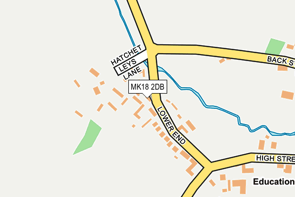 MK18 2DB map - OS OpenMap – Local (Ordnance Survey)