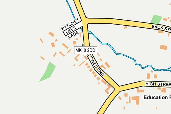 MK18 2DD map - OS OpenMap – Local (Ordnance Survey)