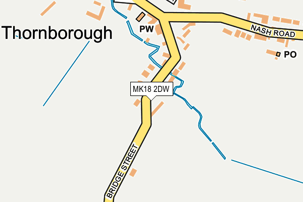 MK18 2DW map - OS OpenMap – Local (Ordnance Survey)