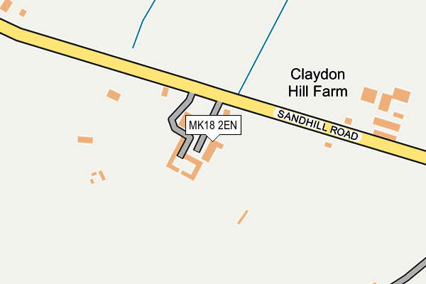 MK18 2EN map - OS OpenMap – Local (Ordnance Survey)