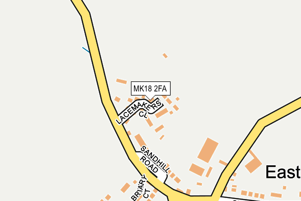 MK18 2FA map - OS OpenMap – Local (Ordnance Survey)