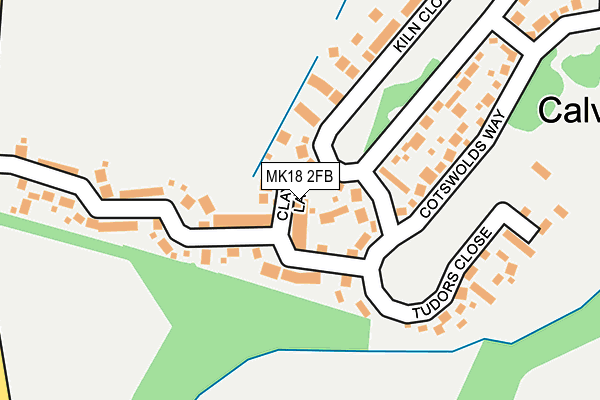 MK18 2FB map - OS OpenMap – Local (Ordnance Survey)