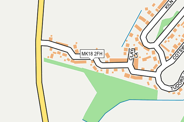 MK18 2FH map - OS OpenMap – Local (Ordnance Survey)