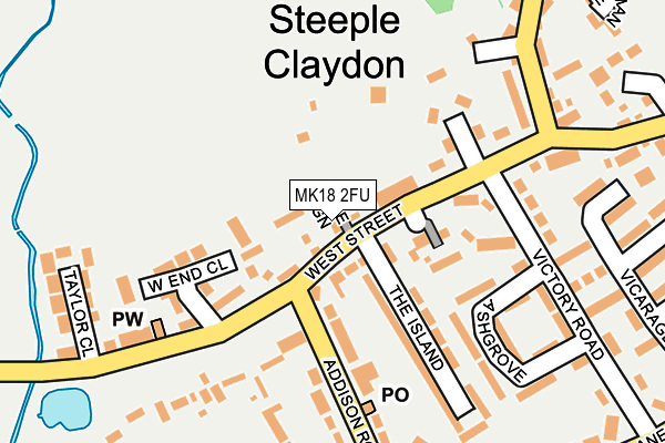 MK18 2FU map - OS OpenMap – Local (Ordnance Survey)