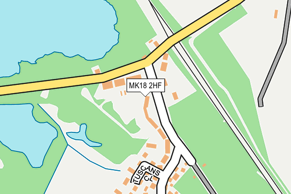 MK18 2HF map - OS OpenMap – Local (Ordnance Survey)