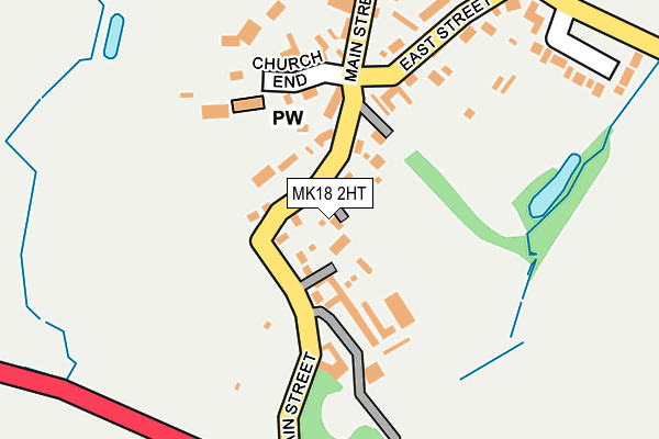 MK18 2HT map - OS OpenMap – Local (Ordnance Survey)