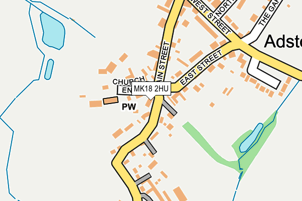 MK18 2HU map - OS OpenMap – Local (Ordnance Survey)