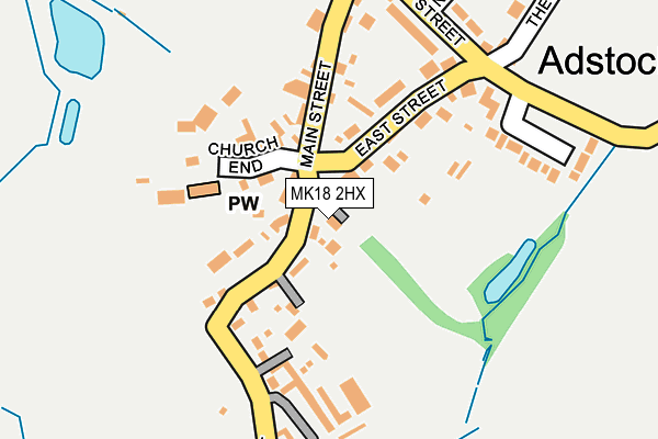 MK18 2HX map - OS OpenMap – Local (Ordnance Survey)