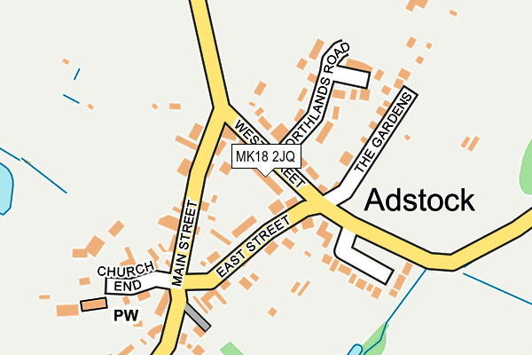 MK18 2JQ map - OS OpenMap – Local (Ordnance Survey)