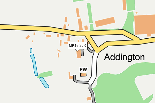 MK18 2JR map - OS OpenMap – Local (Ordnance Survey)