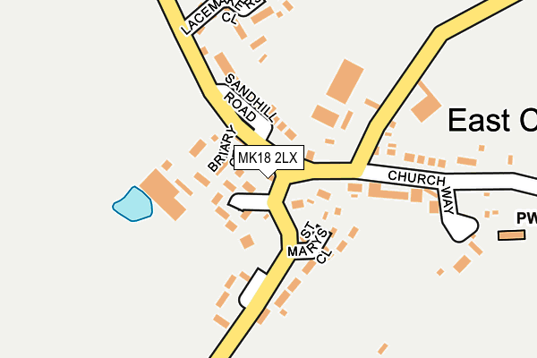 MK18 2LX map - OS OpenMap – Local (Ordnance Survey)